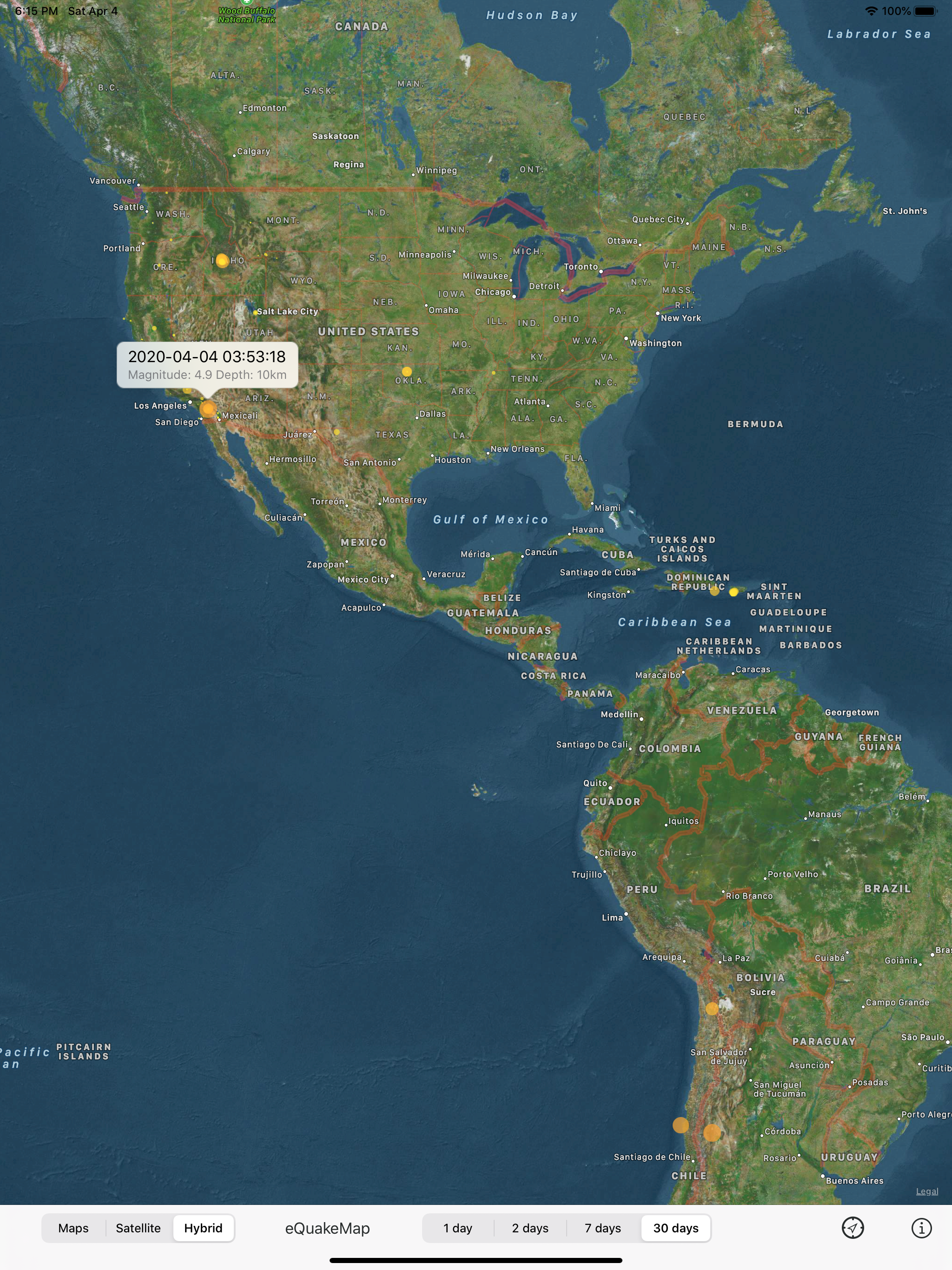 eQuakeMap screenshot 6