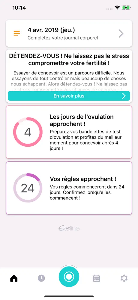 Suivi cycle ovulation Eveline