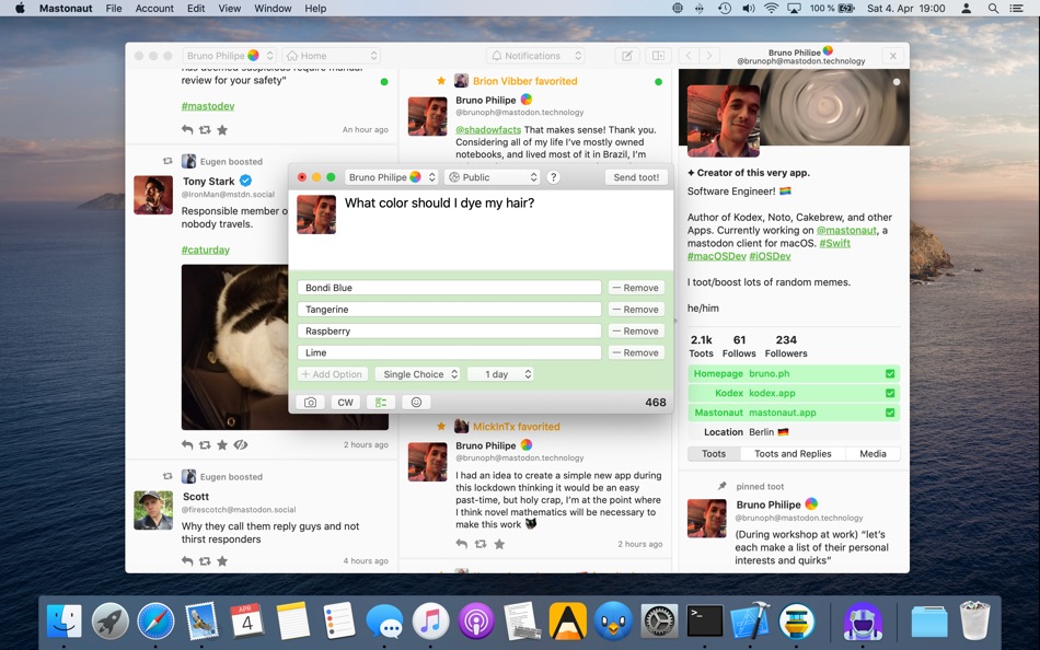 #3. Mastonaut (macOS) 由: Bruno Philipe Resende Silva