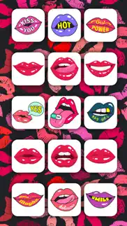 sexy lips flirting stickers iphone screenshot 2
