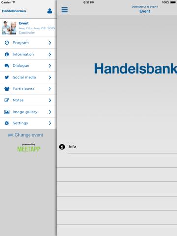 Event Handelsbanken - náhled