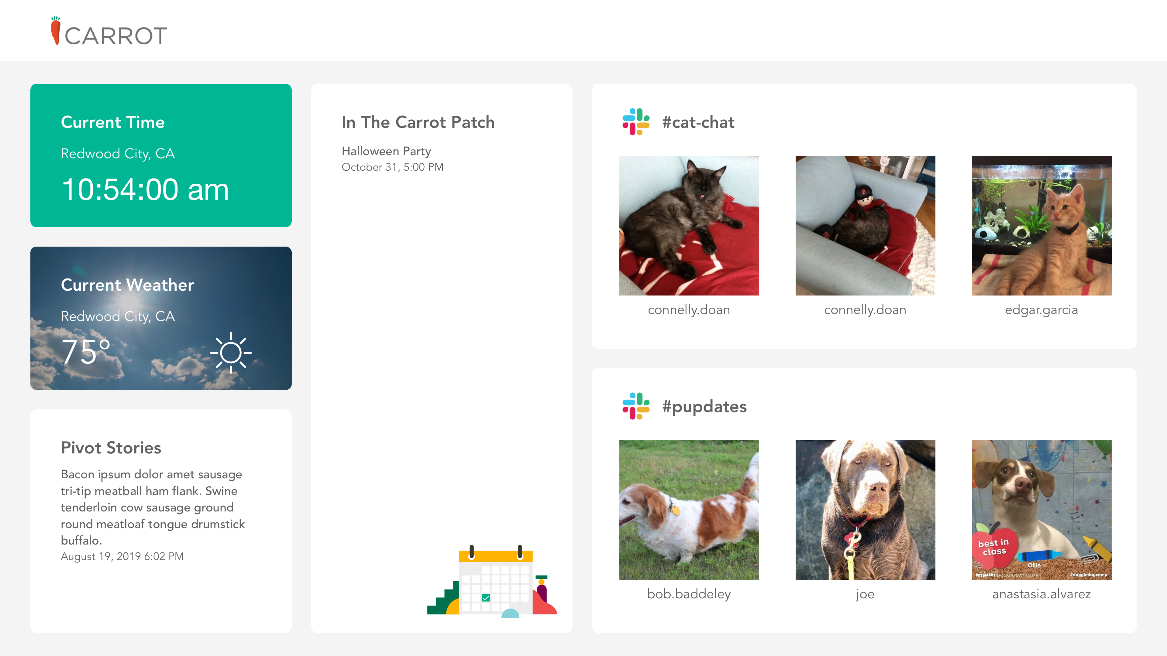 Carrot Dashboard
