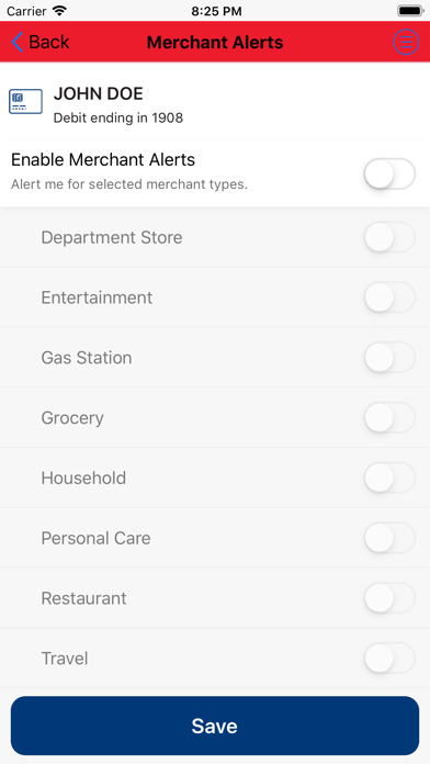 M&M Bank Card Protect Screenshot