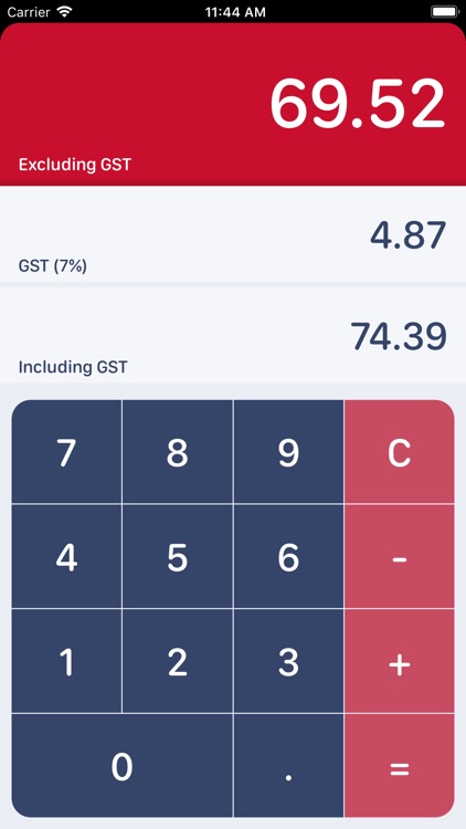 Singaporean GST Calculator