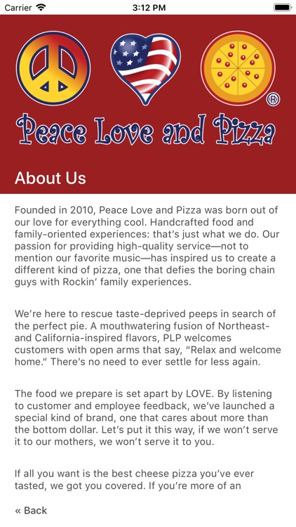 Peace Love & Pizza