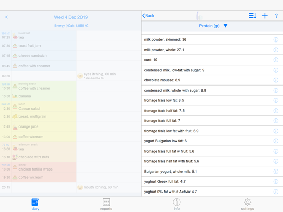 FoodSeeq iPad screenshot