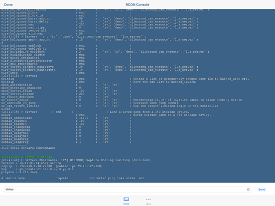 Screenshot #4 pour RCON Game Server Admin Manager