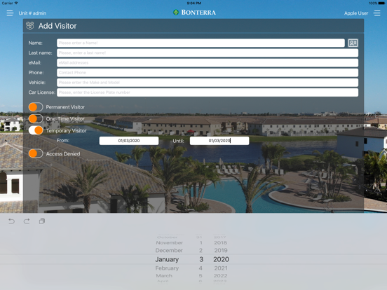 Bonterra iPad screenshot