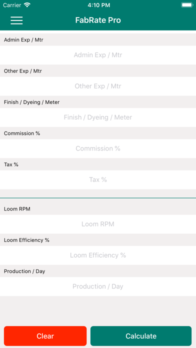 FabRate - Textile Calculator screenshot 3