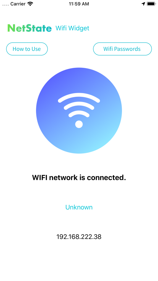 #2. WIFI Widget - NetState (iOS) Podle: Wonhee Jeong