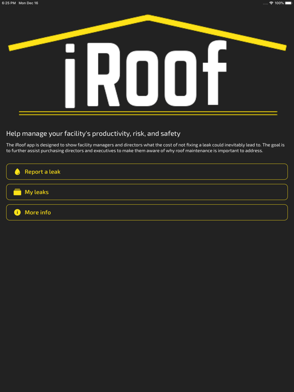 iRoof iPad screenshot