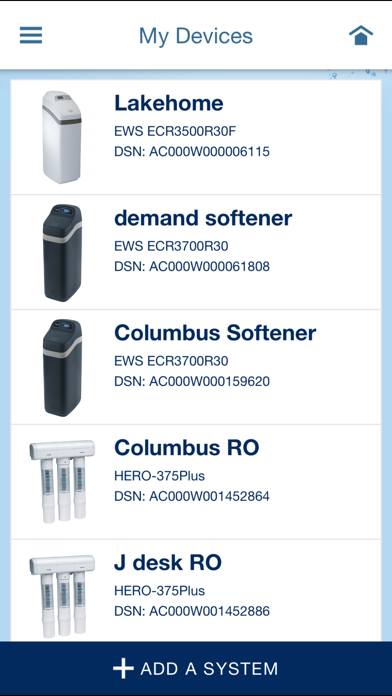 Screenshot #1 pour EcoWater Systems Wi-Fi Manager