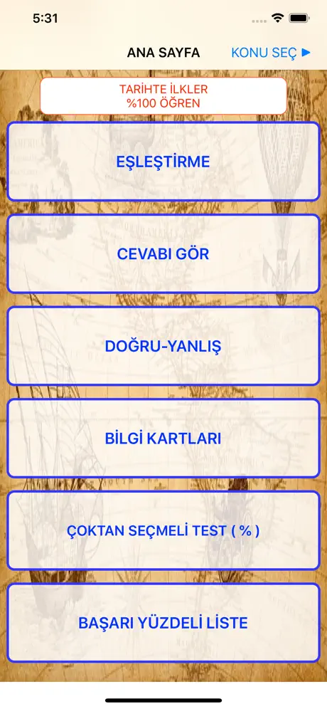 Tarihte İlkler (%100 Öğren)