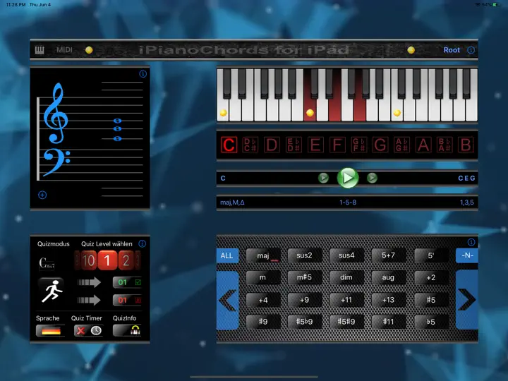 Screenshot von IPiano Chords HD auf dem iPhone 1