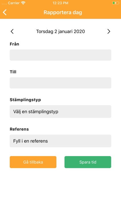 Infranord Tidrapportering
