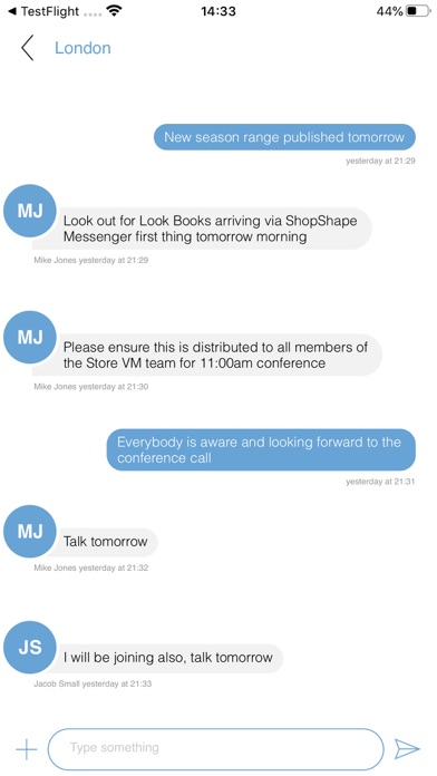 ShopShape Messenger Screenshot
