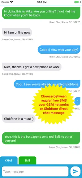 Game screenshot Globfone SMS Messenger apk