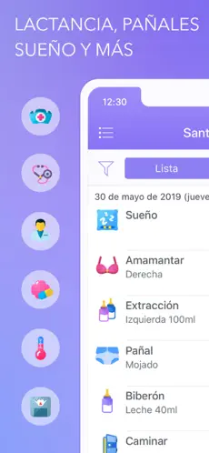 Screenshot 1 Mi bebé: lactancia y sueño + e iphone
