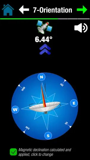 Screenshot von DishPointer (Satellitenfinder) auf dem iPhone 5