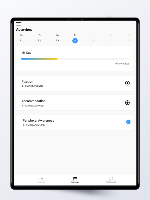 Anteo iPad screenshot 1 - Health & Fitness app
