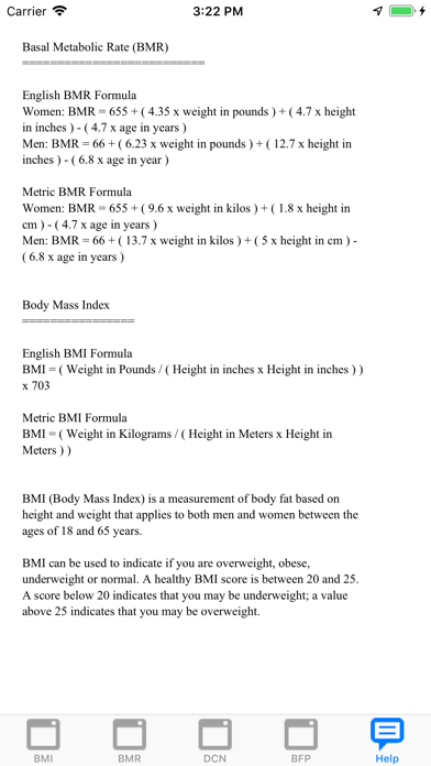 Body Mass Index and more screenshot