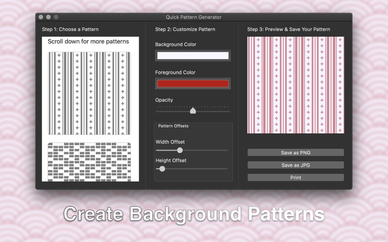 Screenshot #1 pour Quick Pattern Generator