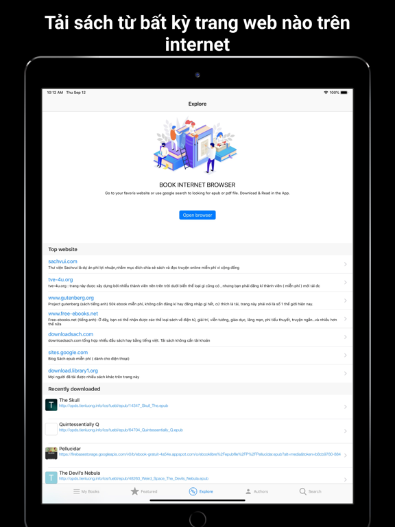 Sách hay - tải và đọc dễ dàng iPad screenshot 10 - Book app