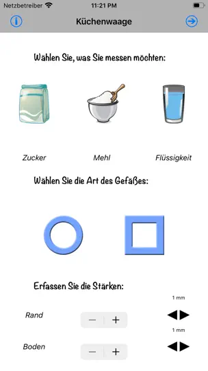 Screenshot von Küchenwaage auf dem iPhone 1