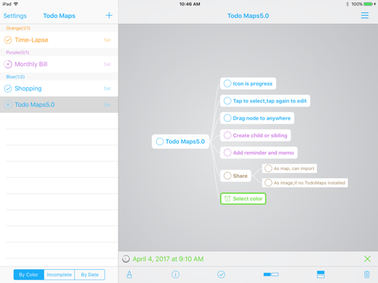 Screenshot #4 pour TodoMaps- Mind Map for todo
