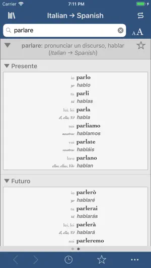 Ultralingua Spanish-Italian screenshot 2