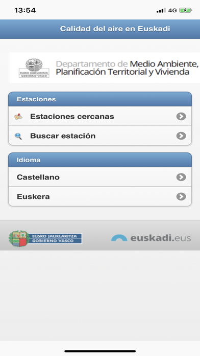 Screenshot #1 pour Calidad del Aire en Euskadi