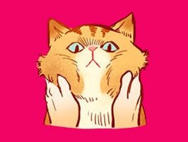 Funny Tabby Cat Stickers