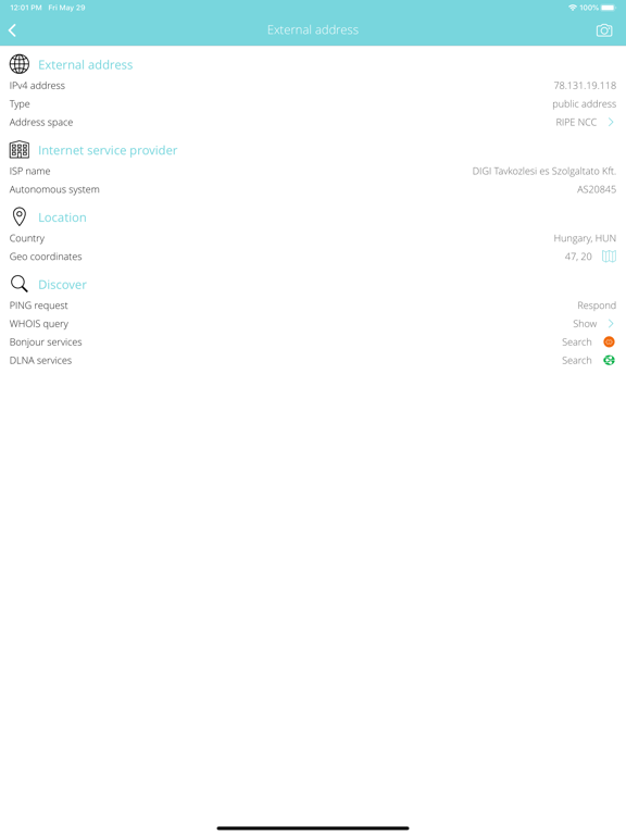 Bluetooth Info iPad screenshot