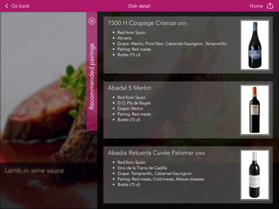 Vinipad Wine List & Food Menu iPad screenshot 5 - Food & Drink app