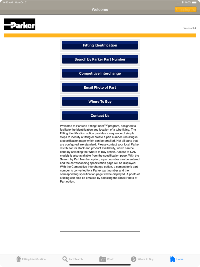 Parker Fitting Finder