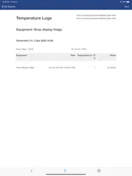 Temperature Log Book ipad bilder 1