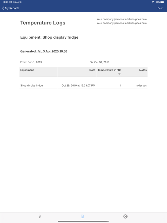 Screenshot #5 pour Temperature Log Book