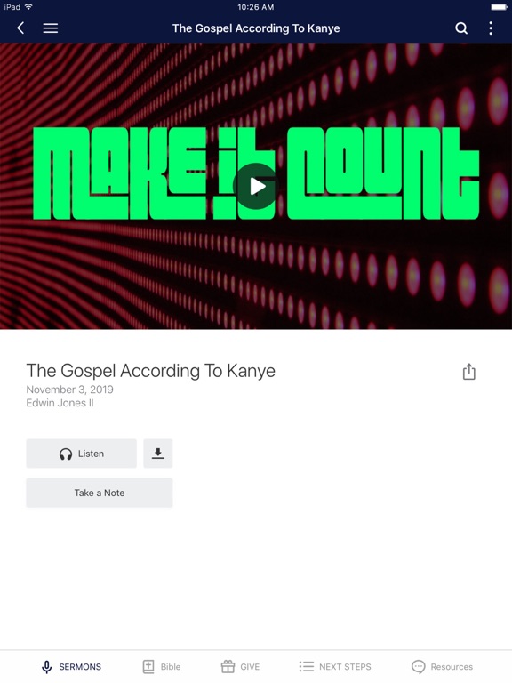 The Bridge Church (VA) iPad screenshot 2 - Education app