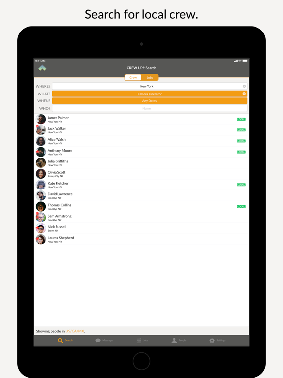Crew Up iPad screenshot 5 - Business app