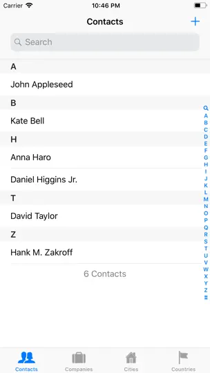Captura de pantalla de Contacts XT: Contactos en iPhone 2