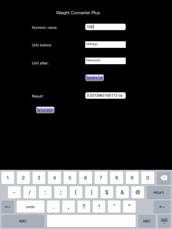 Screenshot #5 pour Weight Converter Plus