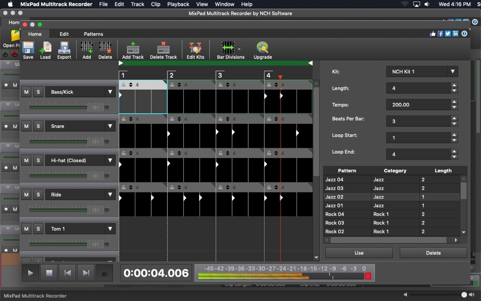 #5. MixPad Multitrack Recorder (macOS) Podle: NCH Software