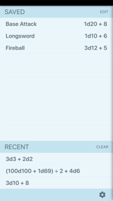 d20 Calculator screenshot