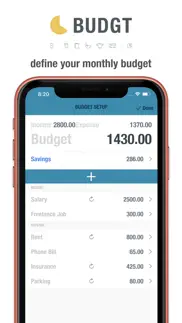 budgt - daily finance iphone screenshot 1