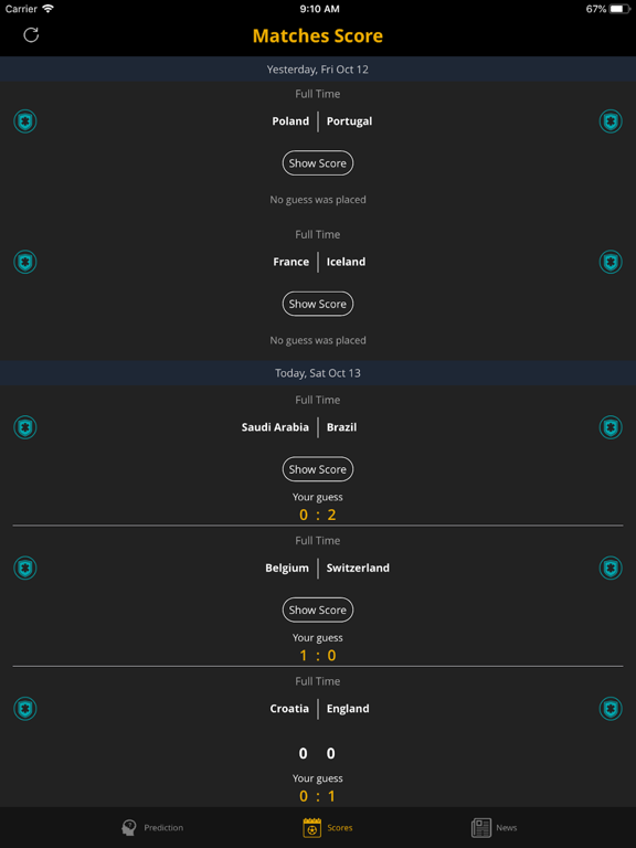 Predict Score - Soccer Matches iPad screenshot 5 - Entertainment app