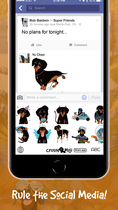 CrusoeMoji - Dachshund sticker Screenshot