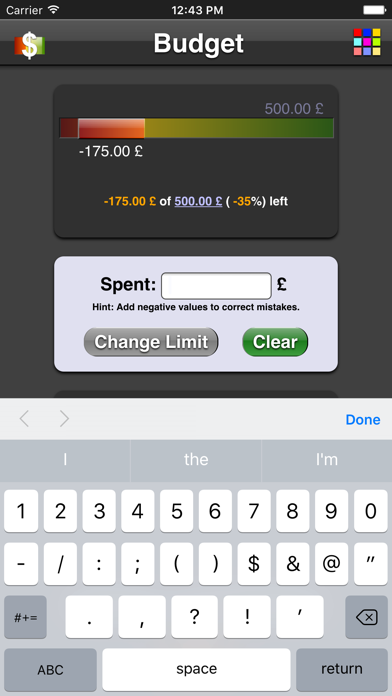 Budget App Screenshot