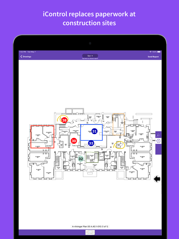 iControl: Construction reports iPad screenshot 1 - Business app