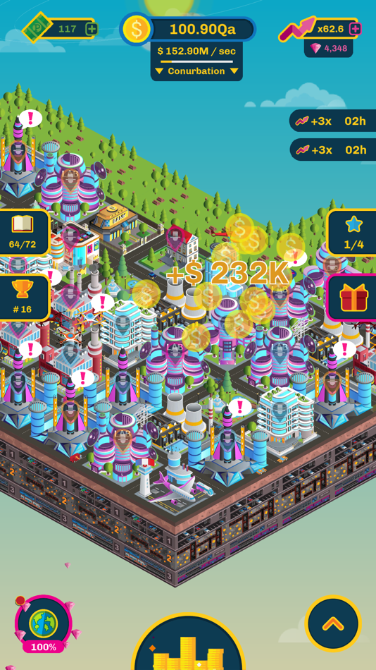 #2. Skyward City: Urban Tycoon (iOS) Ved: Vivid Games S.A.