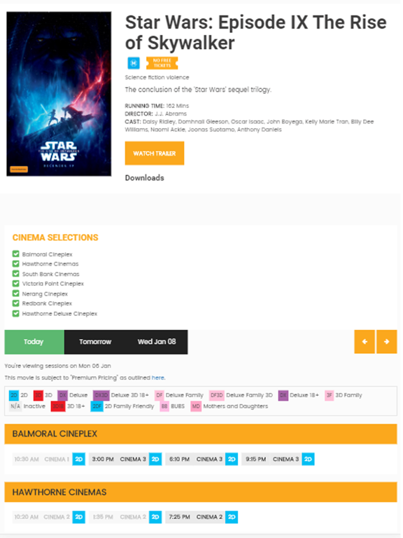 Screenshot #6 pour Cineplex Australia